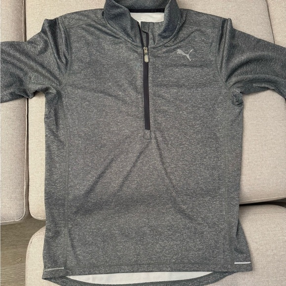 Puma Gray Quarter-Zip Pullover - Picture 2 of 2